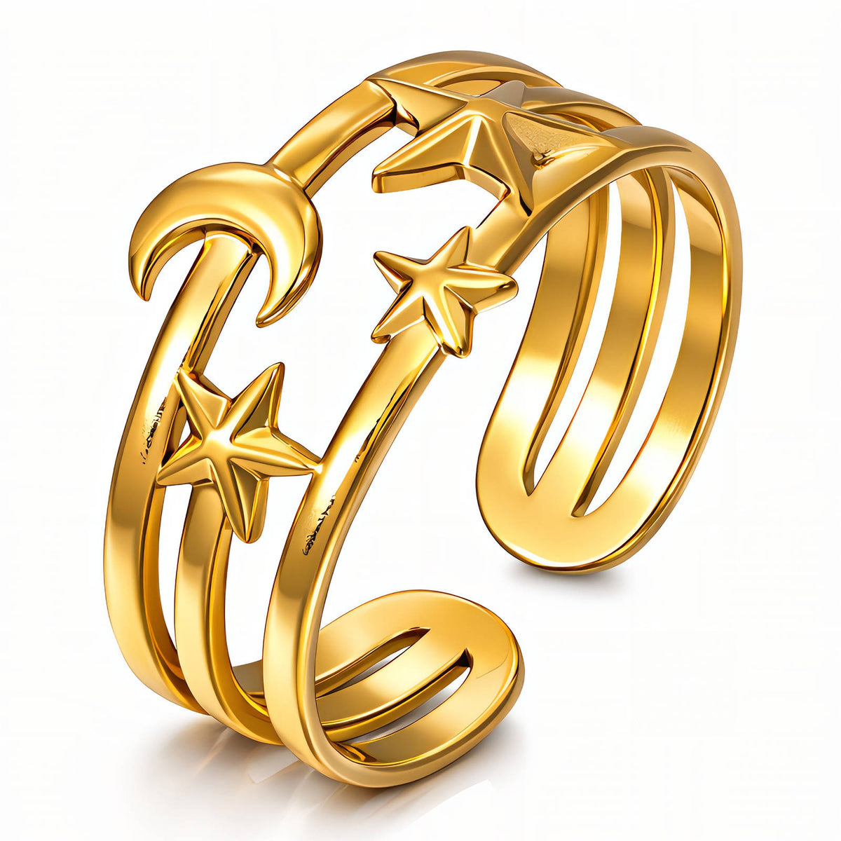 Anello Mezzaluna e Stella