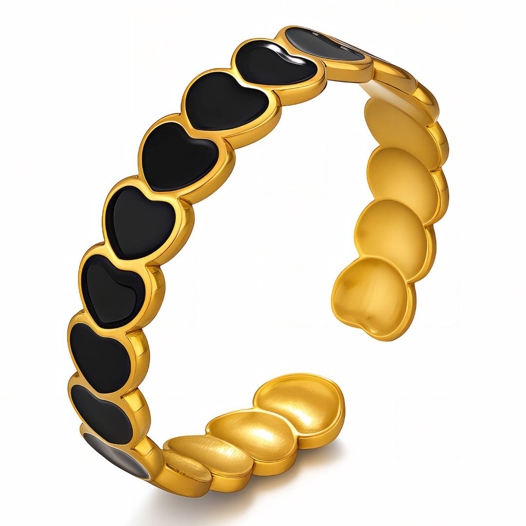 Anello Cuori Neri