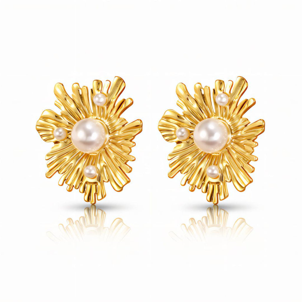 Orecchini Fiore con perline