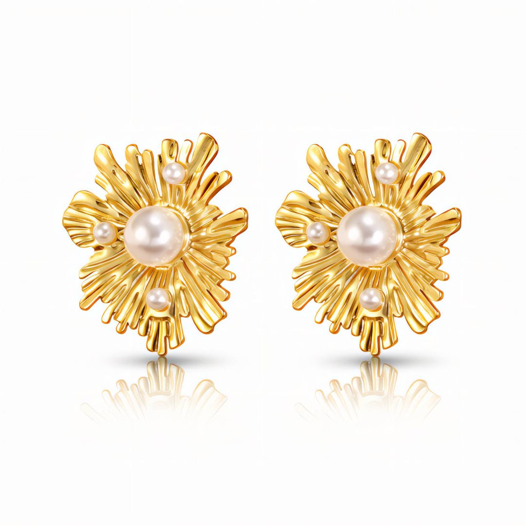 Orecchini Fiore con perline