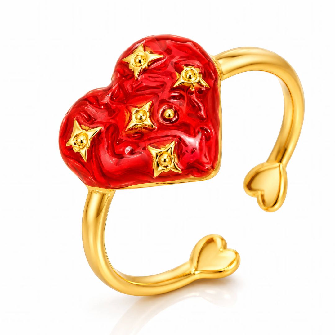 Anello Cuore Rosso