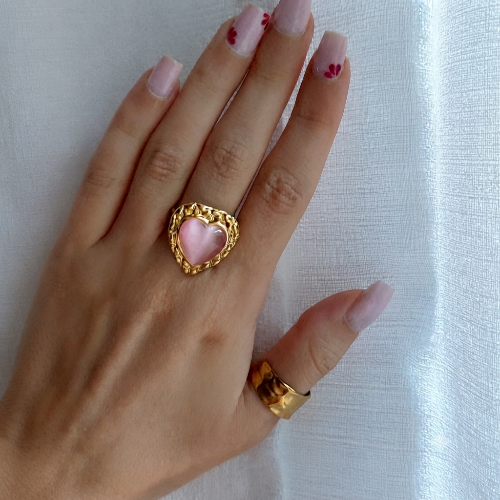Anello Cuore Rosa