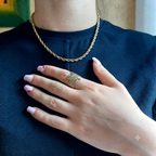 Anello Onde Dorate